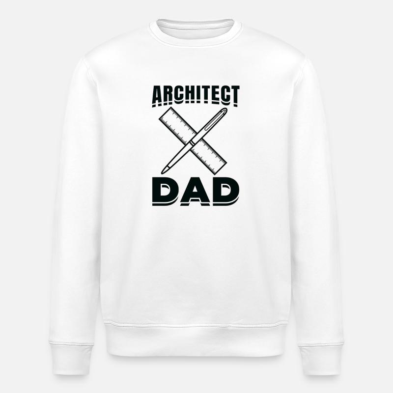 Architektur Papa - Stanley/Stella Unisex Bio-Sweatshirt ROLLER - Weiß