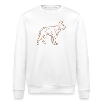Schäferhund Zeichnung - Stanley/Stella Unisex Bio-Sweatshirt ROLLER - Weiß - Vorne - Nik (191cm)