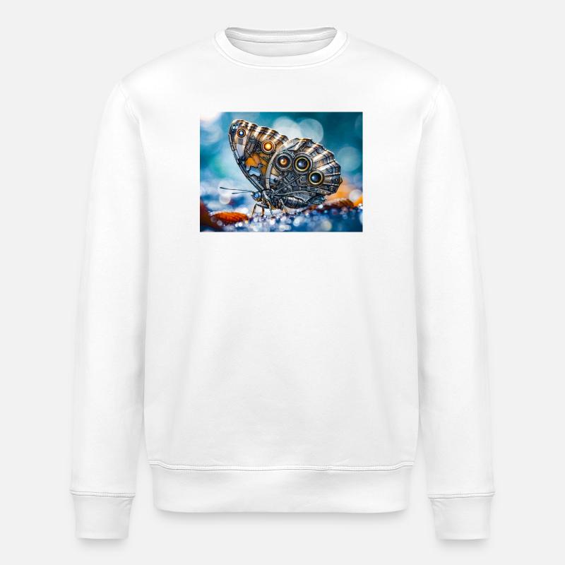Papillon Robotique - Sweat bio ROLLER Stanley/Stella Unisexe - blanc