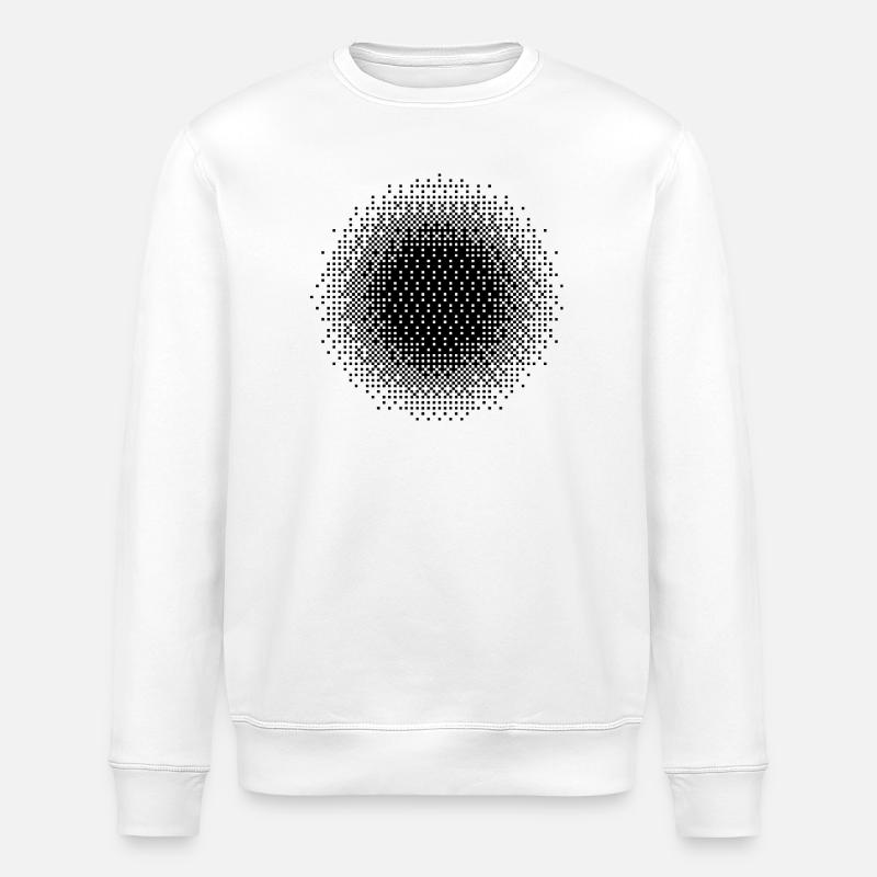 Conception du cercle pixelisé - Sweat bio ROLLER Stanley/Stella Unisexe - blanc