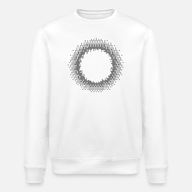 Conception des cercles géométriques - Sweat bio ROLLER Stanley/Stella Unisexe - blanc