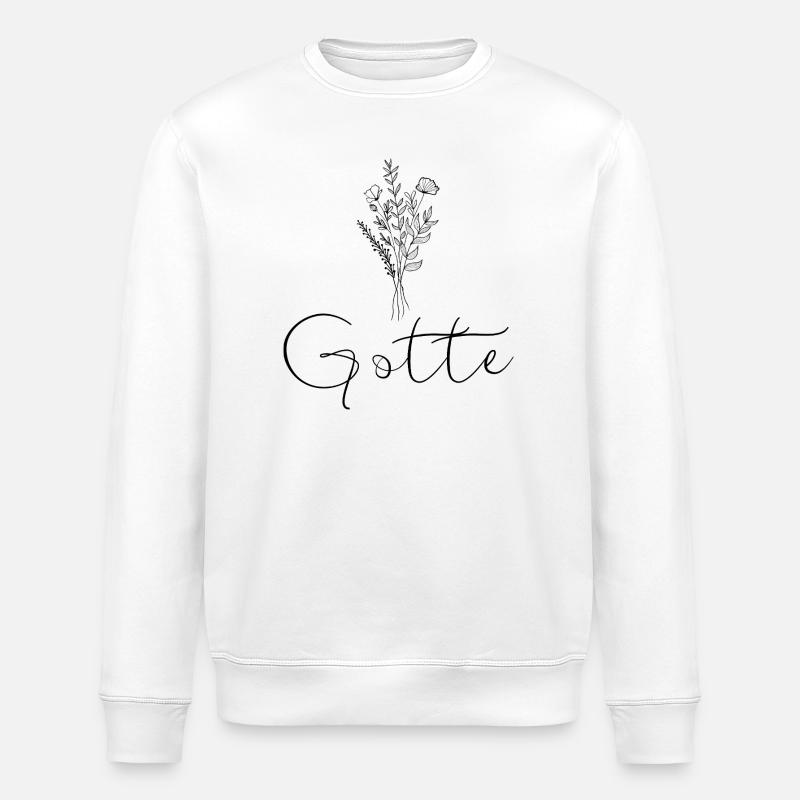Gotte Design - Geschenk Patentante/Gotti - Stanley/Stella Unisex Bio-Sweatshirt ROLLER - Weiß