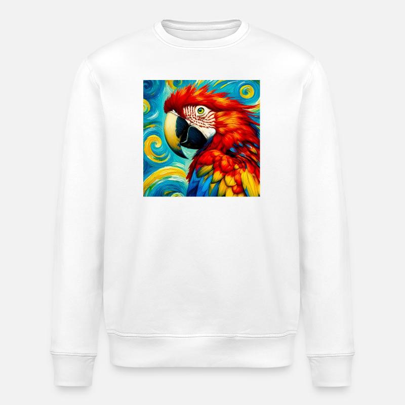 parrot - Stanley/Stella ROLLER Unisex Organic Sweatshirt - white