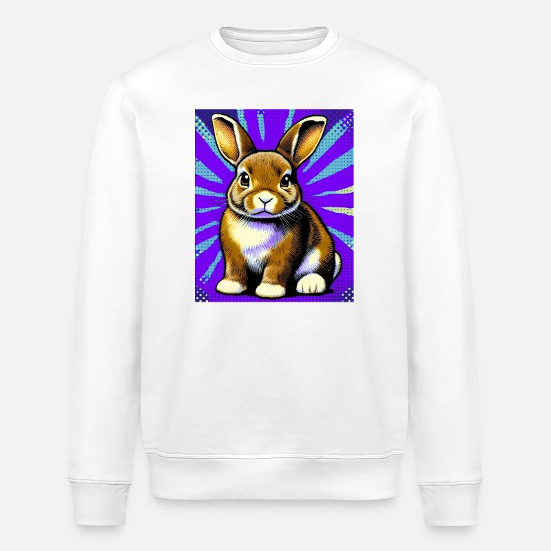 rabbit - Stanley/Stella ROLLER Unisex Organic Sweatshirt - white