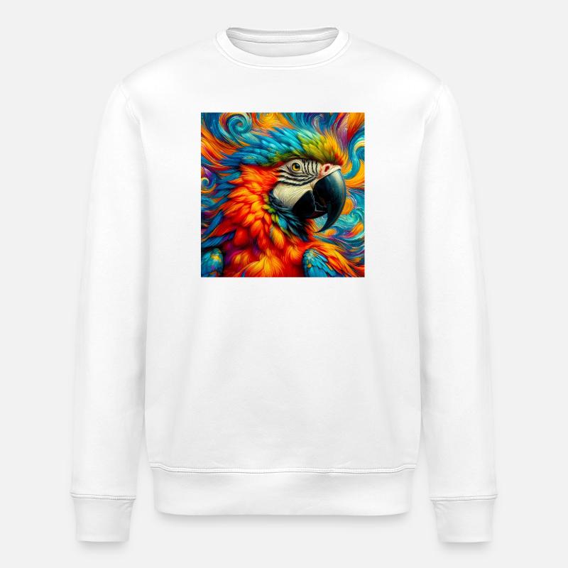 perroquet - Sweat bio ROLLER Stanley/Stella Unisexe - blanc