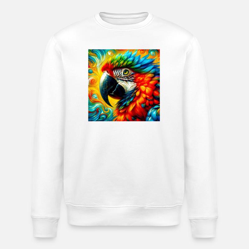 parrot - Stanley/Stella ROLLER Unisex Organic Sweatshirt - white