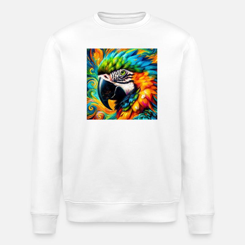 parrot - Stanley/Stella ROLLER Unisex Organic Sweatshirt - white