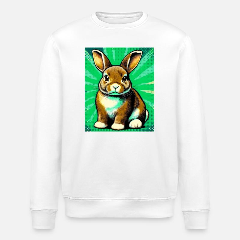 rabbit - Stanley/Stella ROLLER Unisex Organic Sweatshirt - white