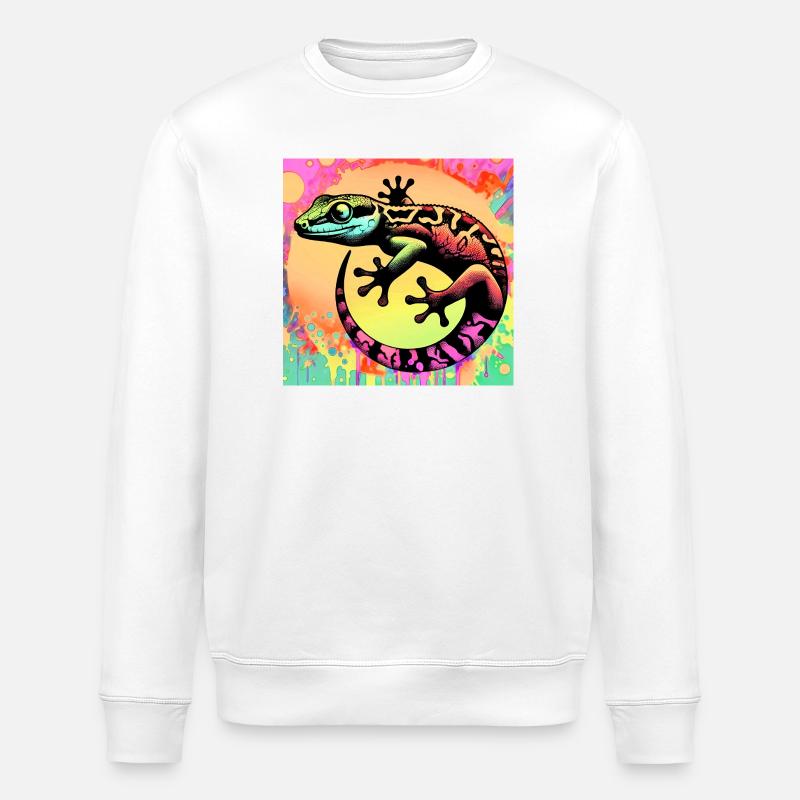 Gecko - Stanley/Stella Unisex Bio-Sweatshirt ROLLER - Weiß