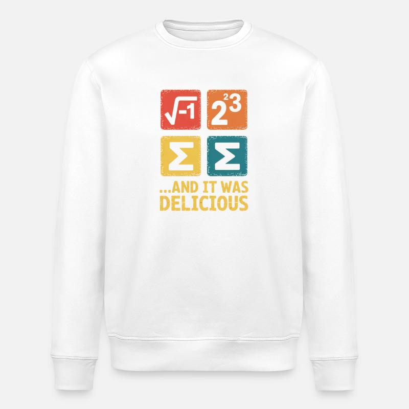 Mathe-Wortwitz: Und es war köstlich - Stanley/Stella Unisex Bio-Sweatshirt ROLLER - Weiß