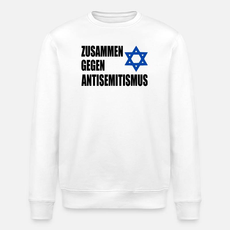 zusammen gegen antisemitism - Stanley/Stella Unisex Bio-Sweatshirt ROLLER - Weiß