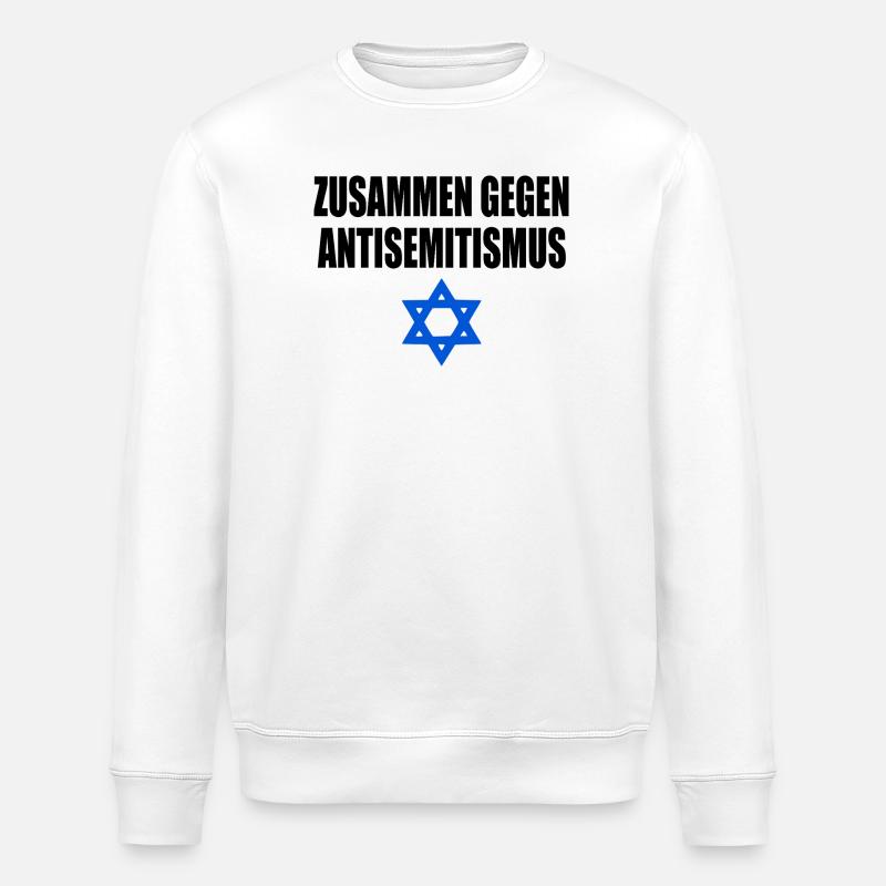 zusammen gegen antisemitism - Stanley/Stella Unisex Bio-Sweatshirt ROLLER - Weiß