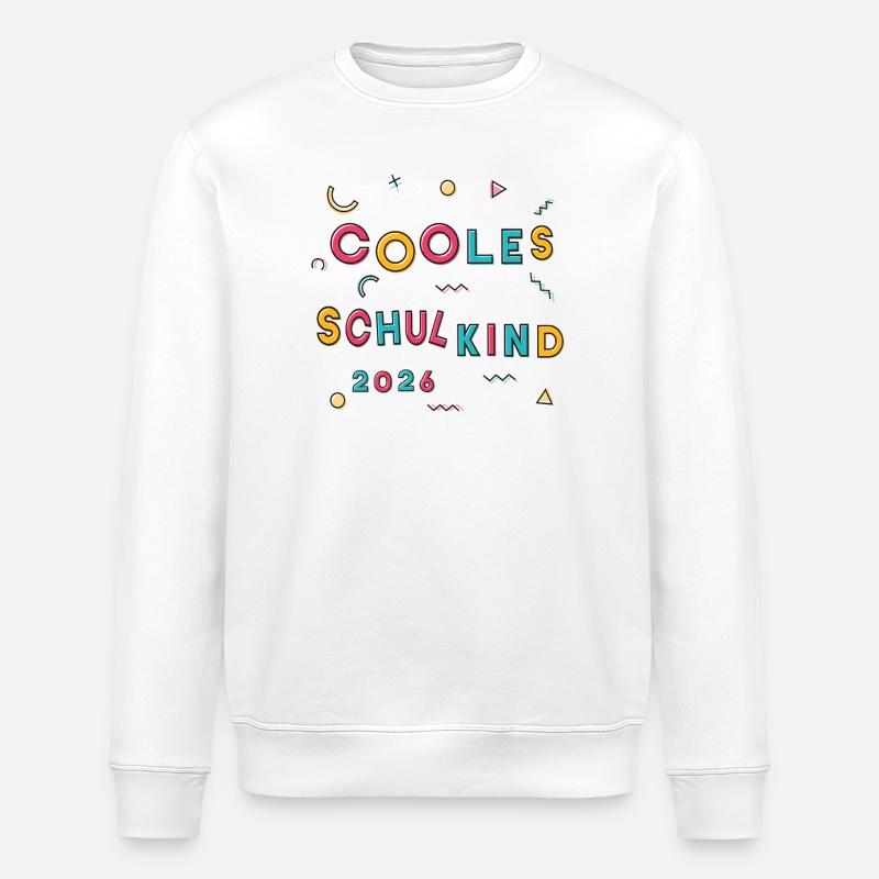 Cooles Schulkind 2026  - Stanley/Stella Unisex Bio-Sweatshirt ROLLER - Weiß