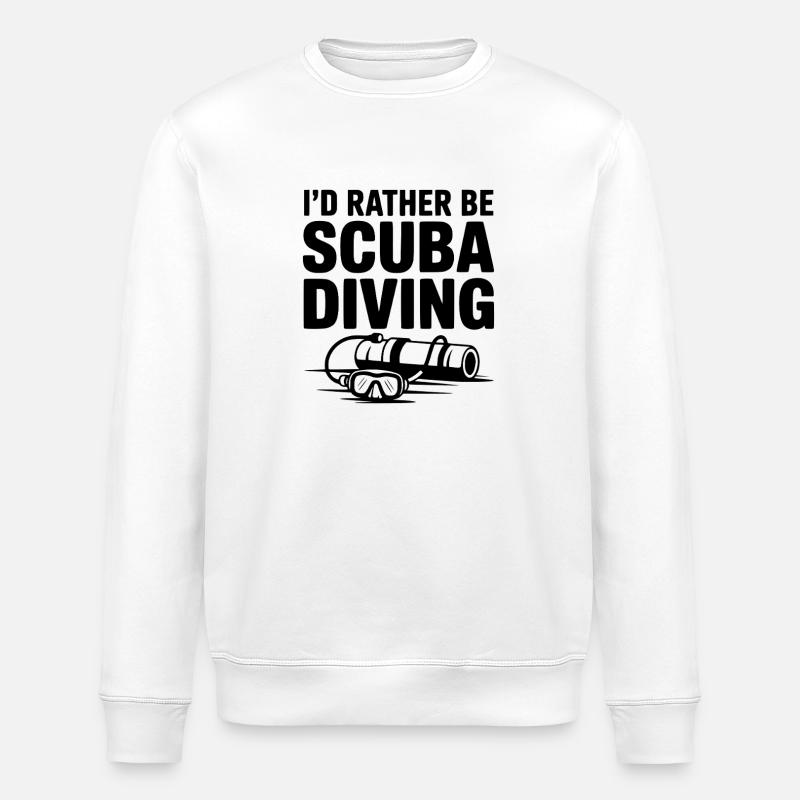 Ich würde lieber tauchen - Stanley/Stella Unisex Bio-Sweatshirt ROLLER - Weiß