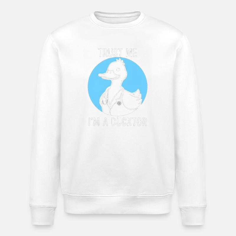 Ducktor Vertrauen - Stanley/Stella Unisex Bio-Sweatshirt ROLLER - Weiß