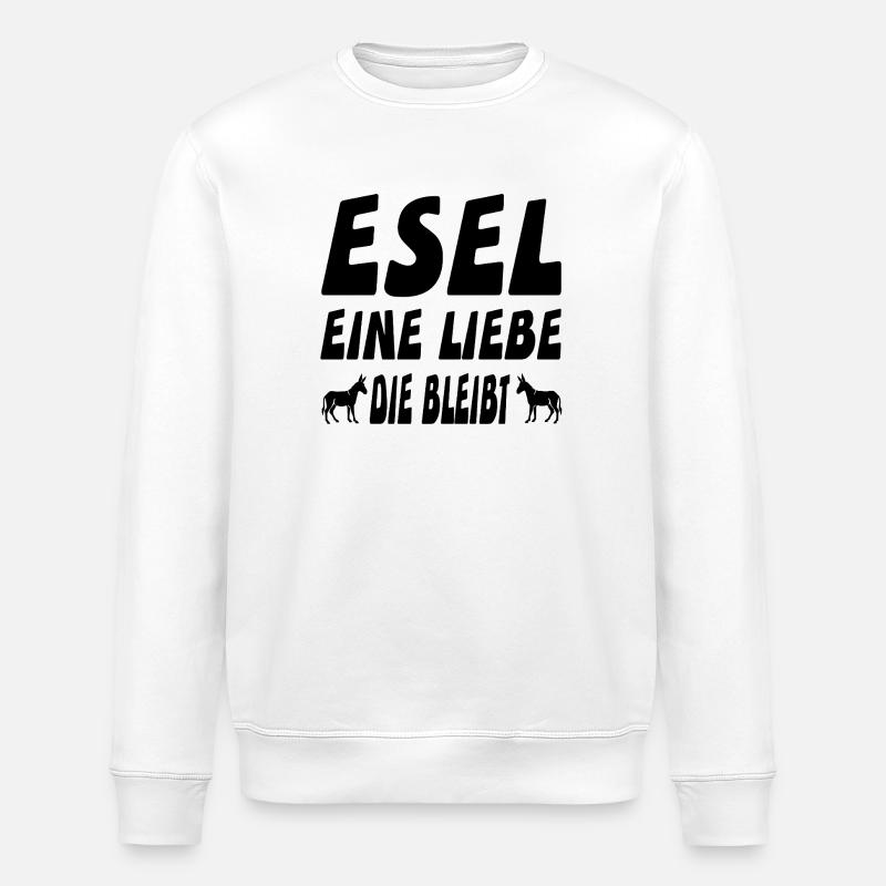 Esel - Stanley/Stella Unisex Bio-Sweatshirt ROLLER - Weiß