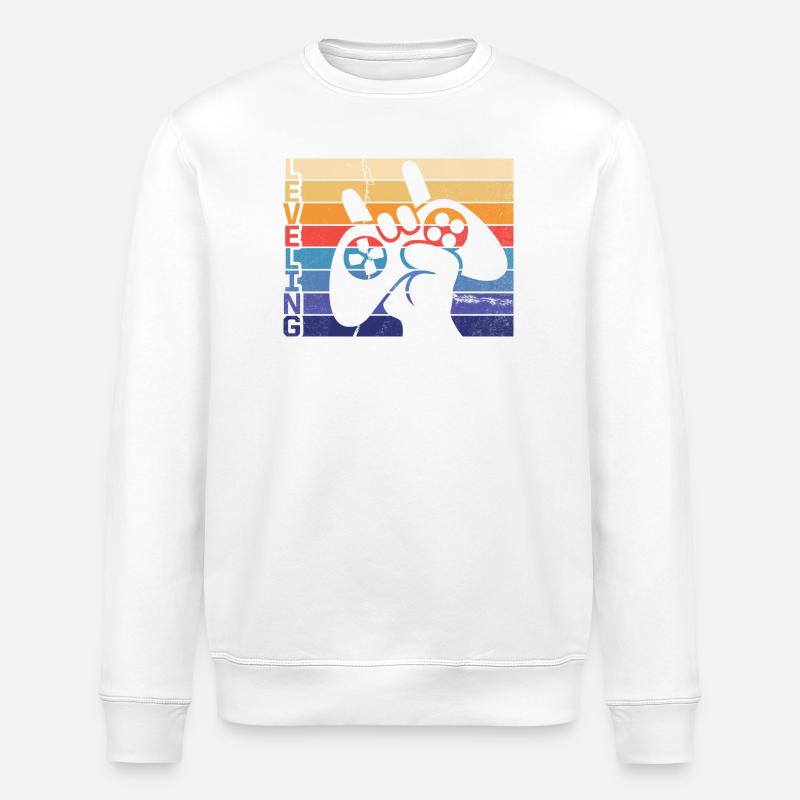 Level-Gamer-Controller - Stanley/Stella Unisex Bio-Sweatshirt ROLLER - Weiß