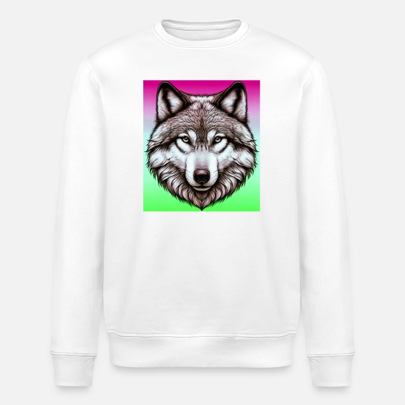 Loup - Sweat bio ROLLER Stanley/Stella Unisexe - blanc