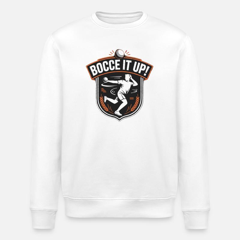 Boccia King Passion de Précision - Sweat bio ROLLER Stanley/Stella Unisexe - blanc