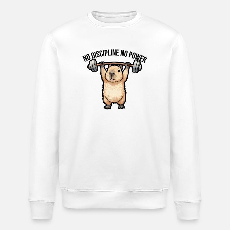 Gymnase de Capybara Design drôle d’animaux - Sweat bio ROLLER Stanley/Stella Unisexe - blanc