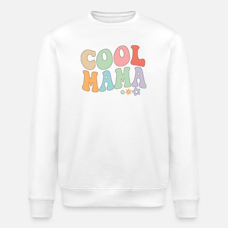 Fleurs rétro Cool Mama - Sweat bio ROLLER Stanley/Stella Unisexe - blanc
