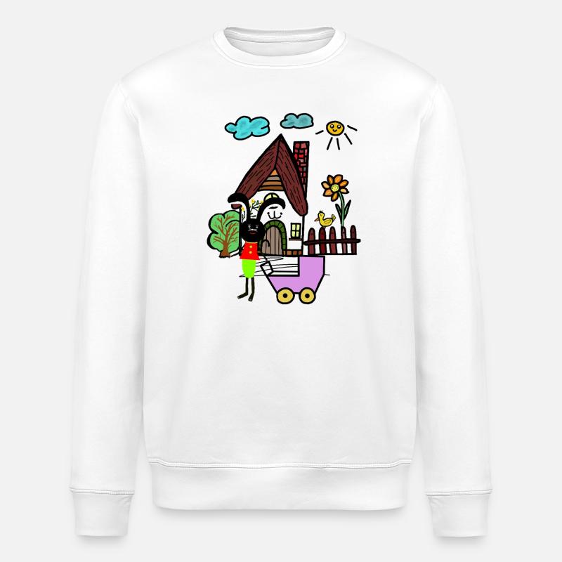 Maman Lapins Bébé Lapin Enfants - Sweat bio ROLLER Stanley/Stella Unisexe - blanc