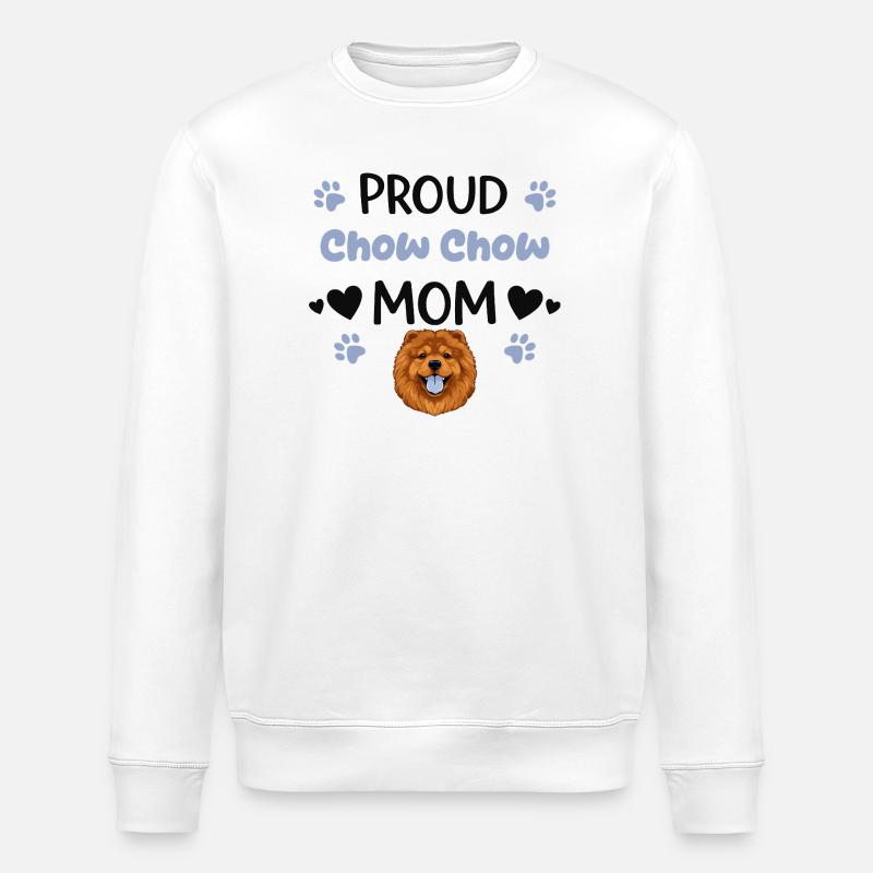 Proud Chow Mother, Chow-chow - Stanley/Stella ROLLER Unisex Organic Sweatshirt - white