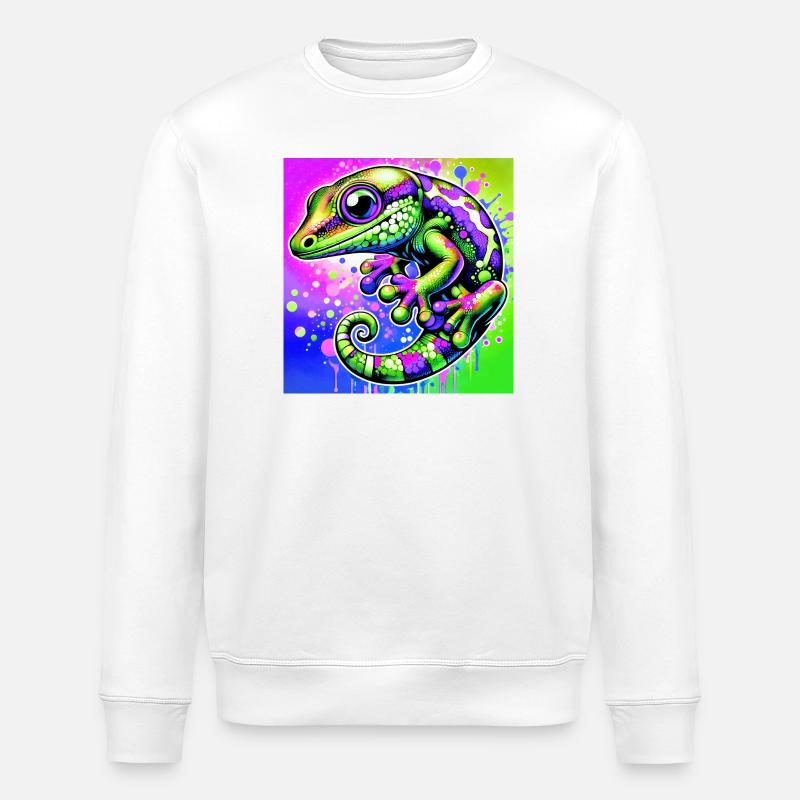 Gecko - Stanley/Stella Unisex Bio-Sweatshirt ROLLER - Weiß