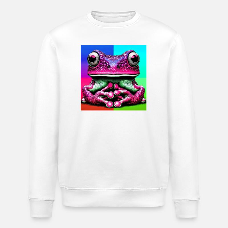 frog - Stanley/Stella ROLLER Unisex Organic Sweatshirt - white
