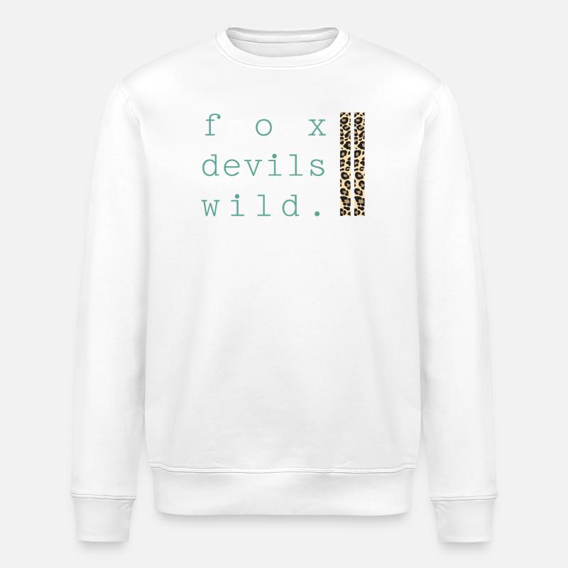 Fox Devil Wild Leopard - Stanley/Stella ROLLER Unisex Organic Sweatshirt - white