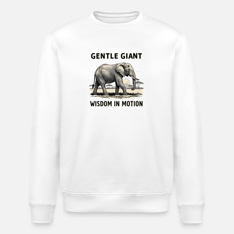 Elefant - Stanley/Stella Unisex Bio-Sweatshirt ROLLER - Weiß