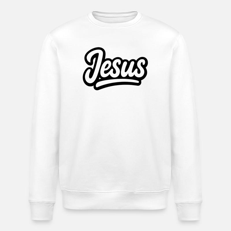 Jesus  - Stanley/Stella Unisex Bio-Sweatshirt ROLLER - Weiß