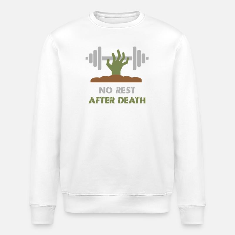 Zombie-Workout Powerlifting - Stanley/Stella Unisex Bio-Sweatshirt ROLLER - Weiß