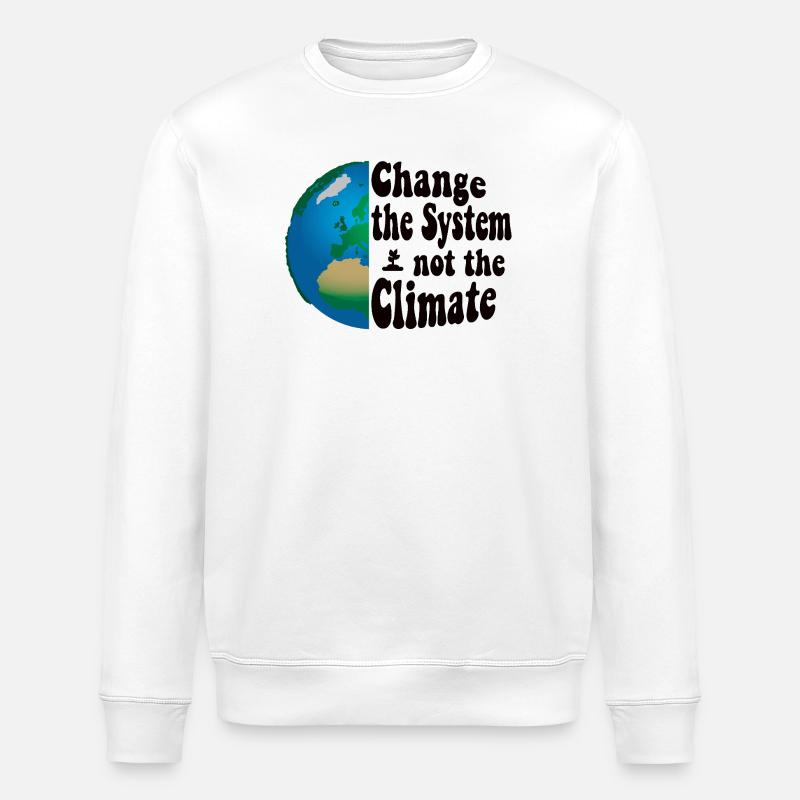 Changer le système, pas le climat - Sweat bio ROLLER Stanley/Stella Unisexe - blanc