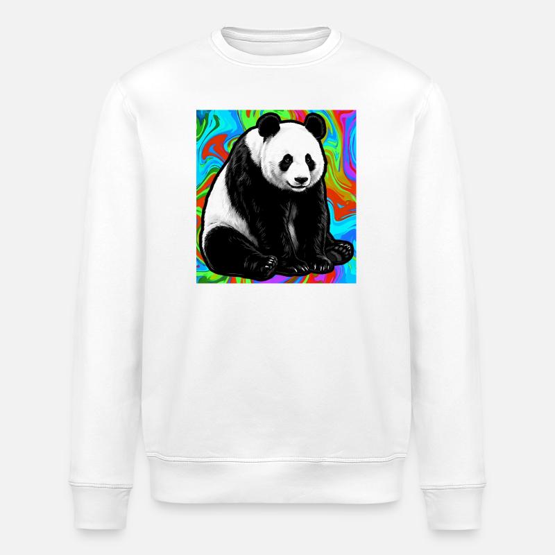 Panda - Stanley/Stella Unisex Bio-Sweatshirt ROLLER - Weiß