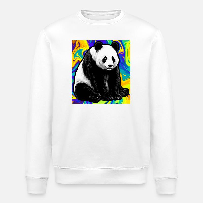 Panda - Stanley/Stella Unisex Bio-Sweatshirt ROLLER - Weiß