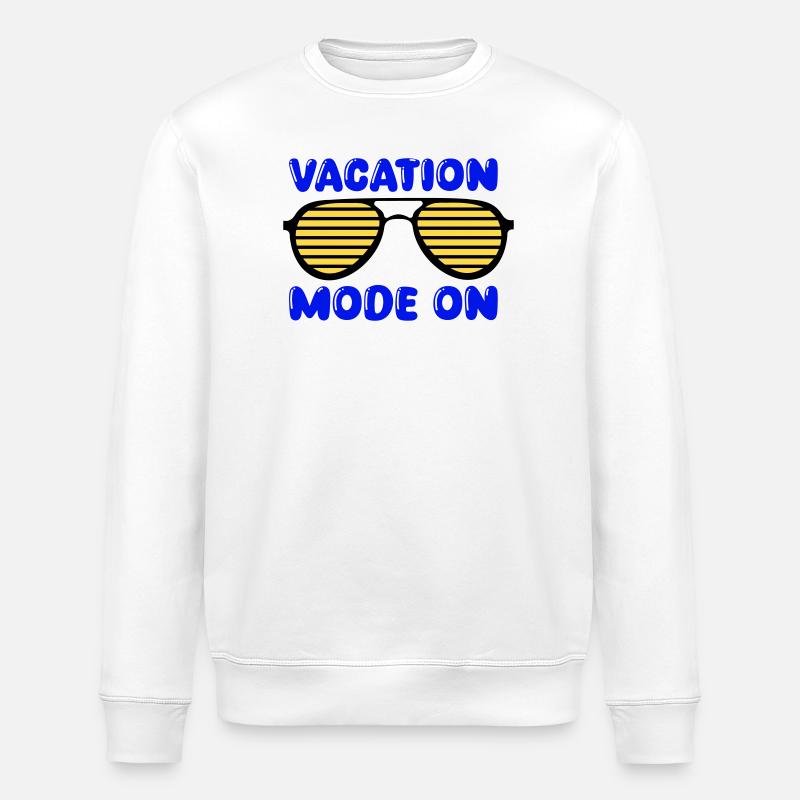 Vacation mode on - Stanley/Stella ROLLER Unisex Organic Sweatshirt - white