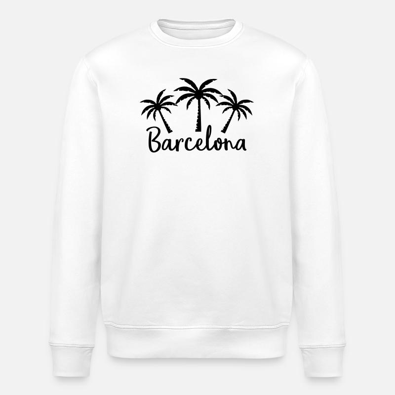 Barcelone - Stanley/Stella ROLLER Unisex Organic Sweatshirt - white