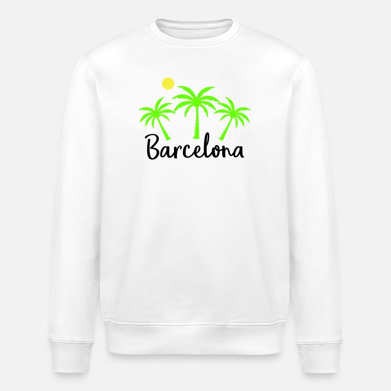 Barcelone - Sweat bio ROLLER Stanley/Stella Unisexe - blanc