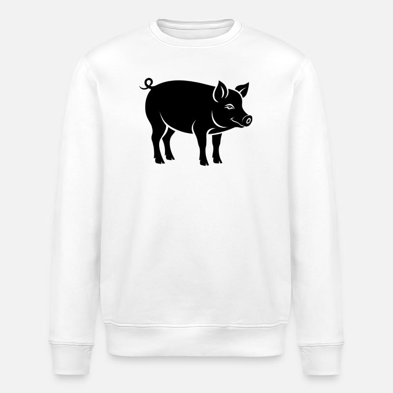Schwein - Stanley/Stella Unisex Bio-Sweatshirt ROLLER - Weiß
