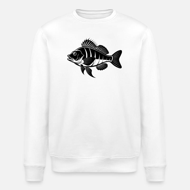 Why Fish - Stanley/Stella ROLLER Unisex Organic Sweatshirt - white