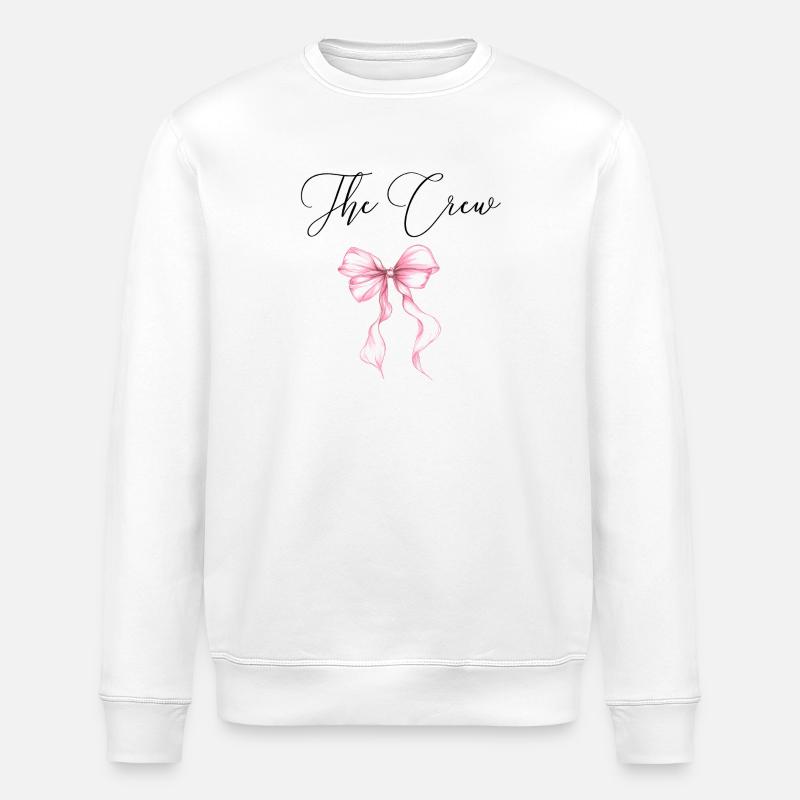 Les Crews ! Ruban rose - Sweat bio ROLLER Stanley/Stella Unisexe - blanc