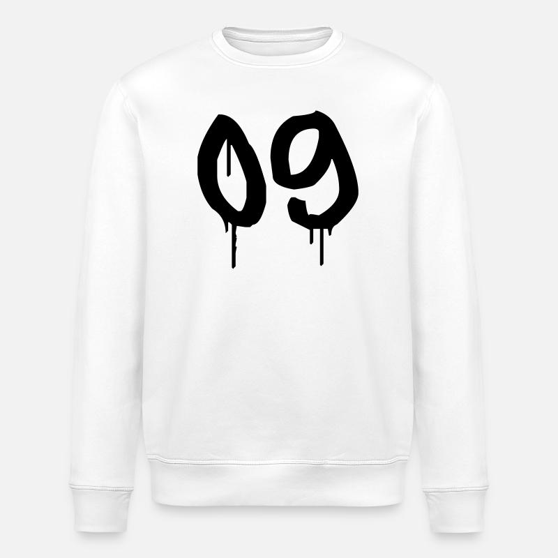 Nummer 09 Urbaner Graffiti-Stil - Stanley/Stella Unisex Bio-Sweatshirt ROLLER - Weiß