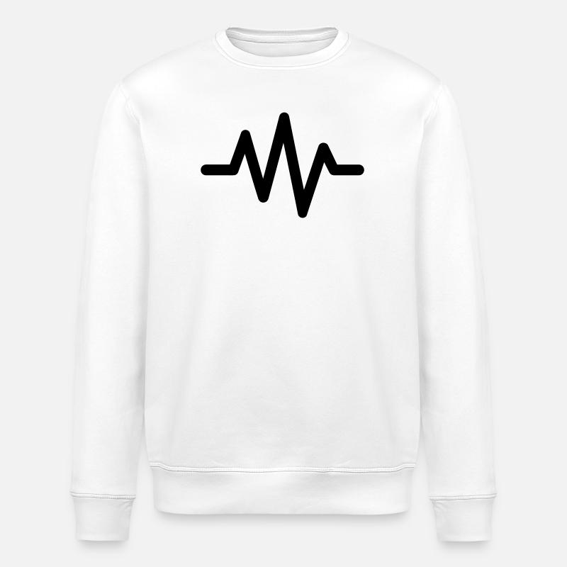 Herzschlag - Stanley/Stella Unisex Bio-Sweatshirt ROLLER - Weiß