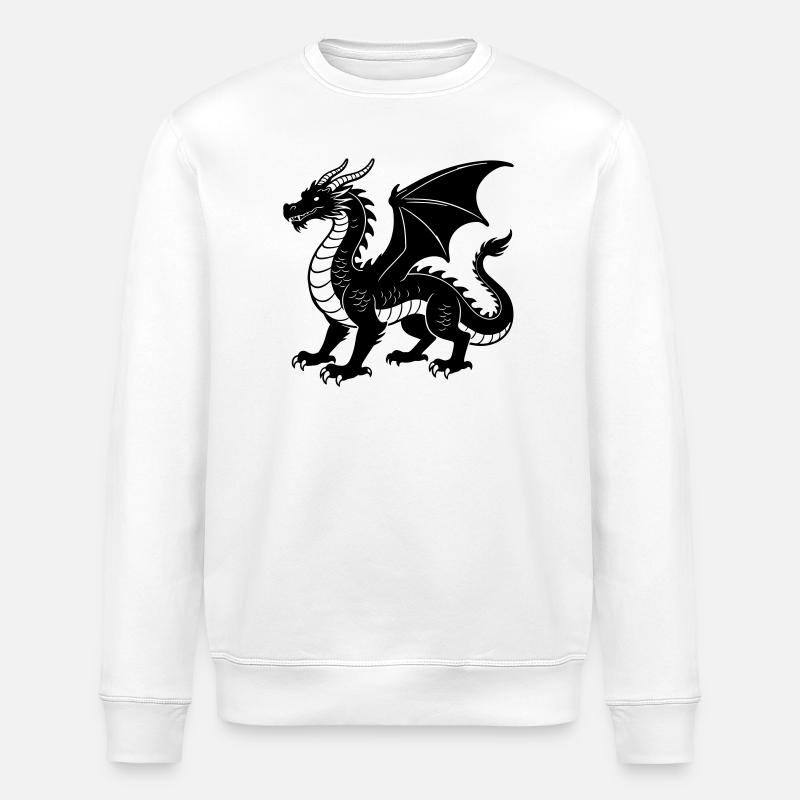 Drache - Stanley/Stella Unisex Bio-Sweatshirt ROLLER - Weiß