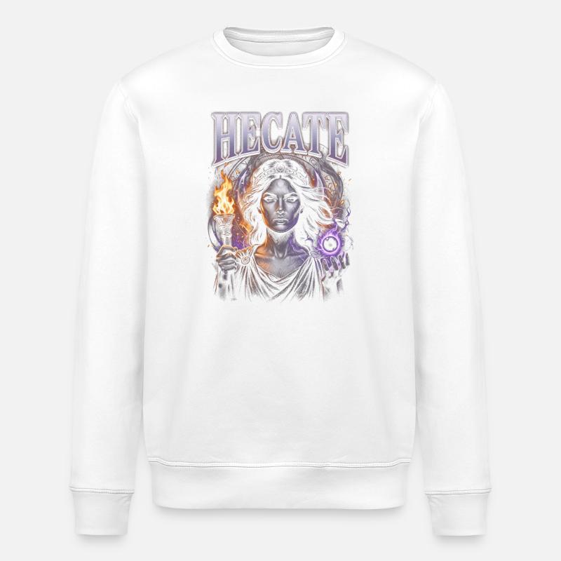 Hecate Fire Magic Gothic - Stanley/Stella ROLLER Unisex Organic Sweatshirt - white