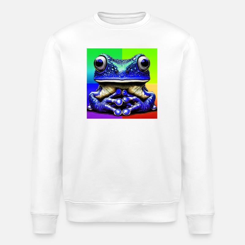 frog - Stanley/Stella ROLLER Unisex Organic Sweatshirt - white