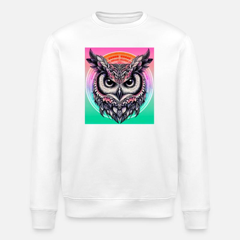 Eule - Stanley/Stella Unisex Bio-Sweatshirt ROLLER - Weiß