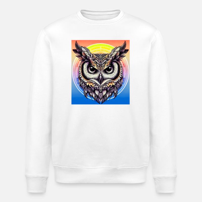 Eule - Stanley/Stella Unisex Bio-Sweatshirt ROLLER - Weiß