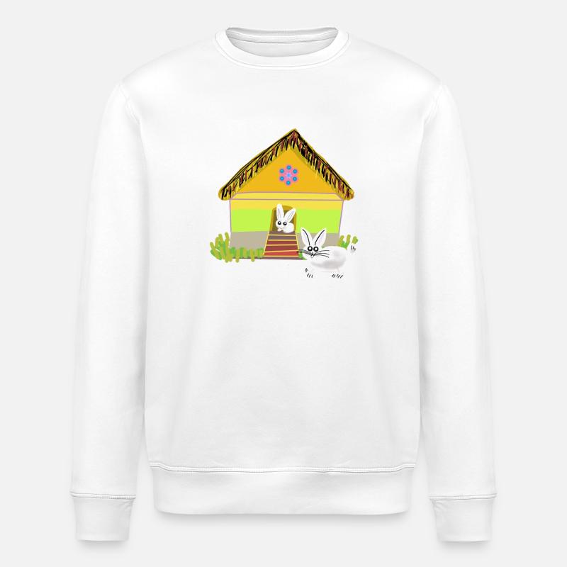 Rabbit Hutch Rabbit Rabbit Kids Child - Stanley/Stella ROLLER Unisex Organic Sweatshirt - white